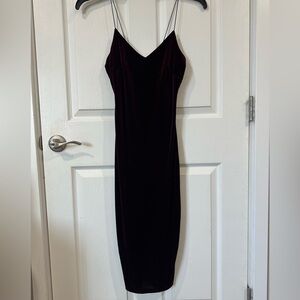 The vintage shop burgundy midi dress size m